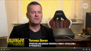 dyrektor MOPS Tomasz Baran w Uwaga TVN
