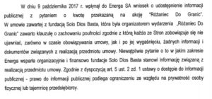 Różaniec do granic jawność z granicami