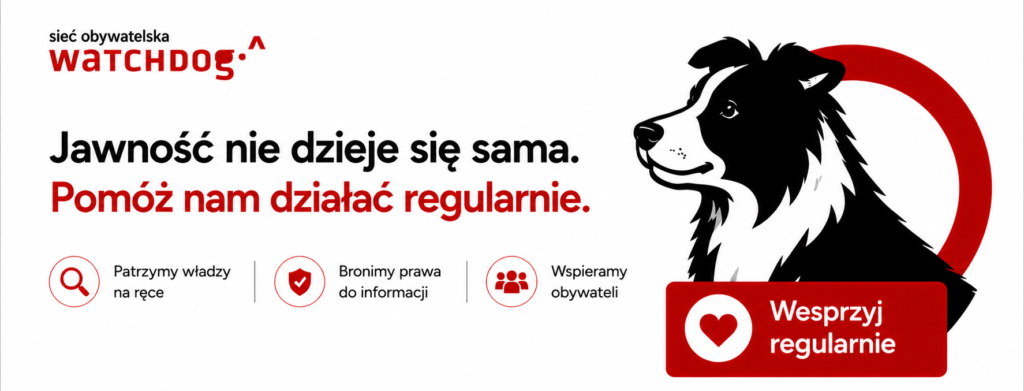 Jawność nie dzieje się sama - Wspieraj regularnie.